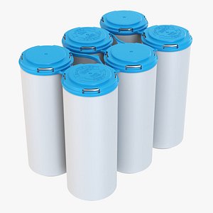 Slim Can 250ml Clip Pak Carrier Handle 6pak 3D model