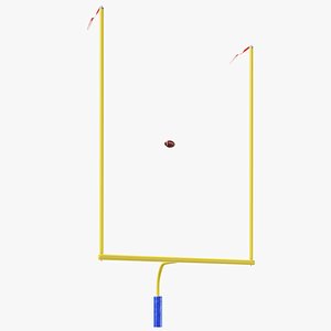 American Football Upright Posts With Ball