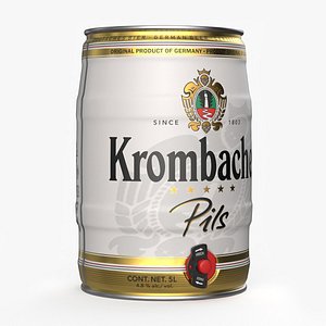Krombacher Beer 5 Liter Barrel 3D model