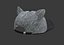 3D gray cap with cap ears