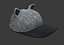 3D gray cap with cap ears