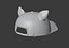 3D gray cap with cap ears