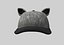 3D gray cap with cap ears