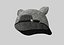 3D gray cap with cap ears