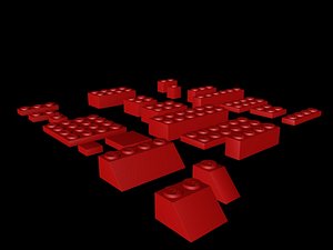 3d lego bricks