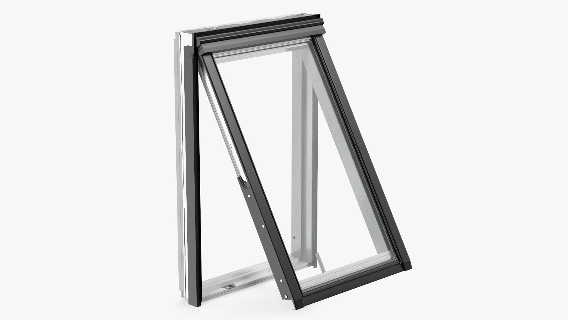 Roof Window Open 118 x 188 cm 3D model preview