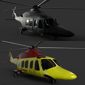 3D agustawestland aw139 helicopter skins model