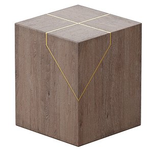 rylan brass-inlaid wood block 3D