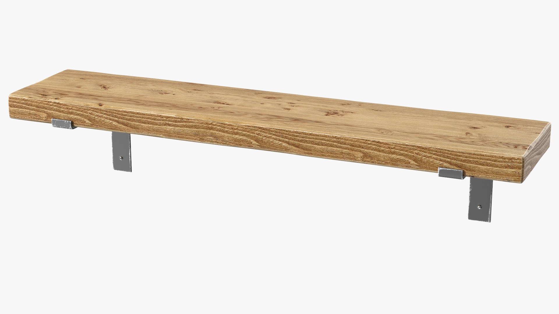 Wooden Shelf Long 3D model preview