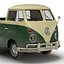 Volkswagen Type-2 Single Cab Pick Up Modelo Simple Interior Verde 3D