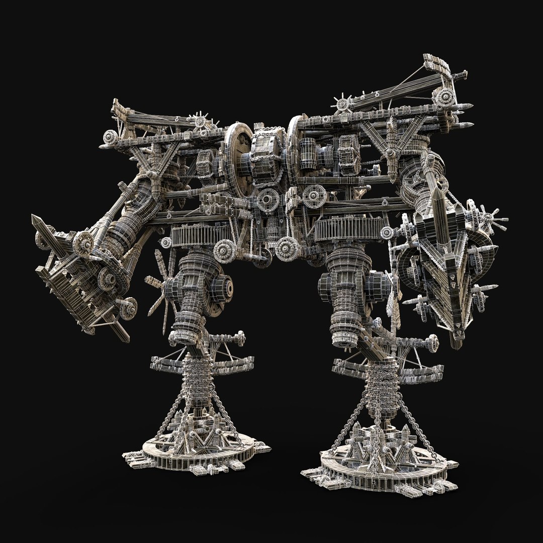 MECH GIANT ROBOT SIEGE ENGINE MACHINE WAR CONSTRUCTION MECHA Model ...