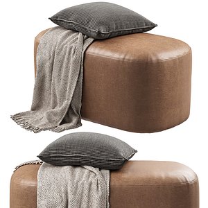 3D Jysk - Orebo Leather pouf