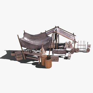 3D model Modular Medieval village Pack