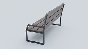 Wood Bench 3D model