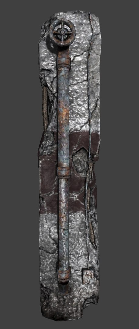 3d max old damaged pillar