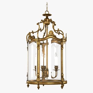 3d model chandelier empire lantern french