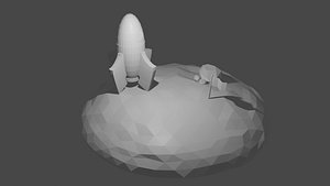 planet rocket 3D model