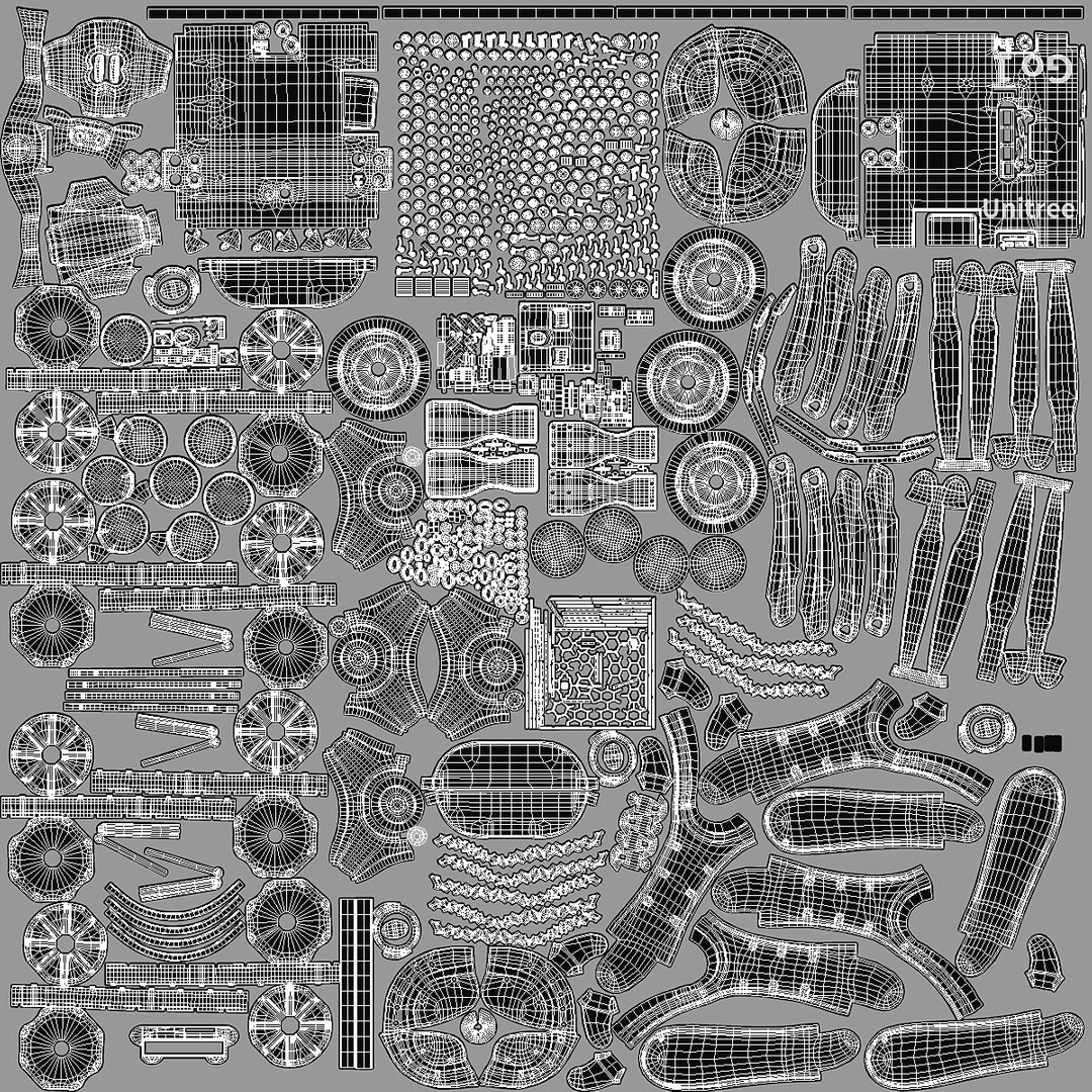 3D Black Unitree Go1 Quadruped model - TurboSquid 2131160