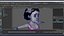 Cartoon donna stilizzata personaggio femminile lady