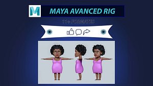 Cartoon Woman Stylized Female Character lady
