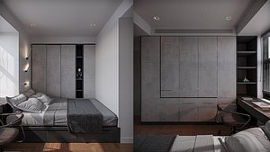 Bedroom 01 - Maiholuxury - MAX OBJ FBX SKP Simlab Collada