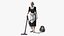 3D Light Skin Black Maid with Dyson Big Ball Vacuum Cleaner model