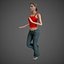 civilian and zombie rigged girl