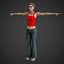 civilian and zombie rigged girl