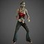civilian and zombie rigged girl