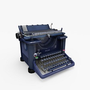 vintage typewriter 3d model