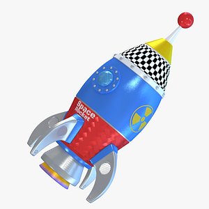 Cartoon Space  Rocket 3D