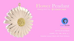3D model flower pendant