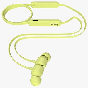 Beats Flex Earphones Yuzu Yellow Folded
