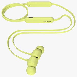 Beats Flex Earphones Yuzu Yellow Folded
