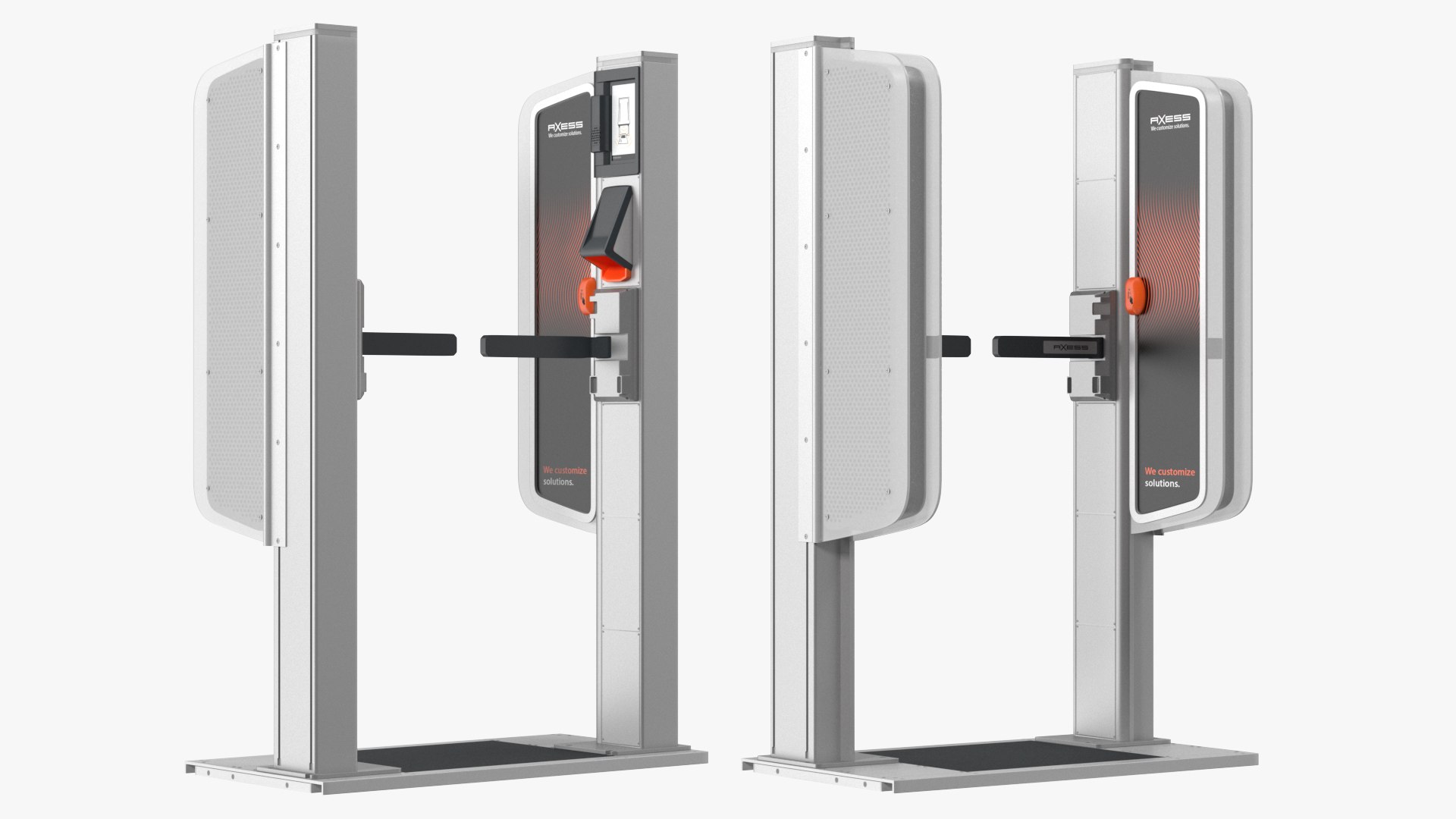 Axess AX500 Smart Gate Flap 3D model preview