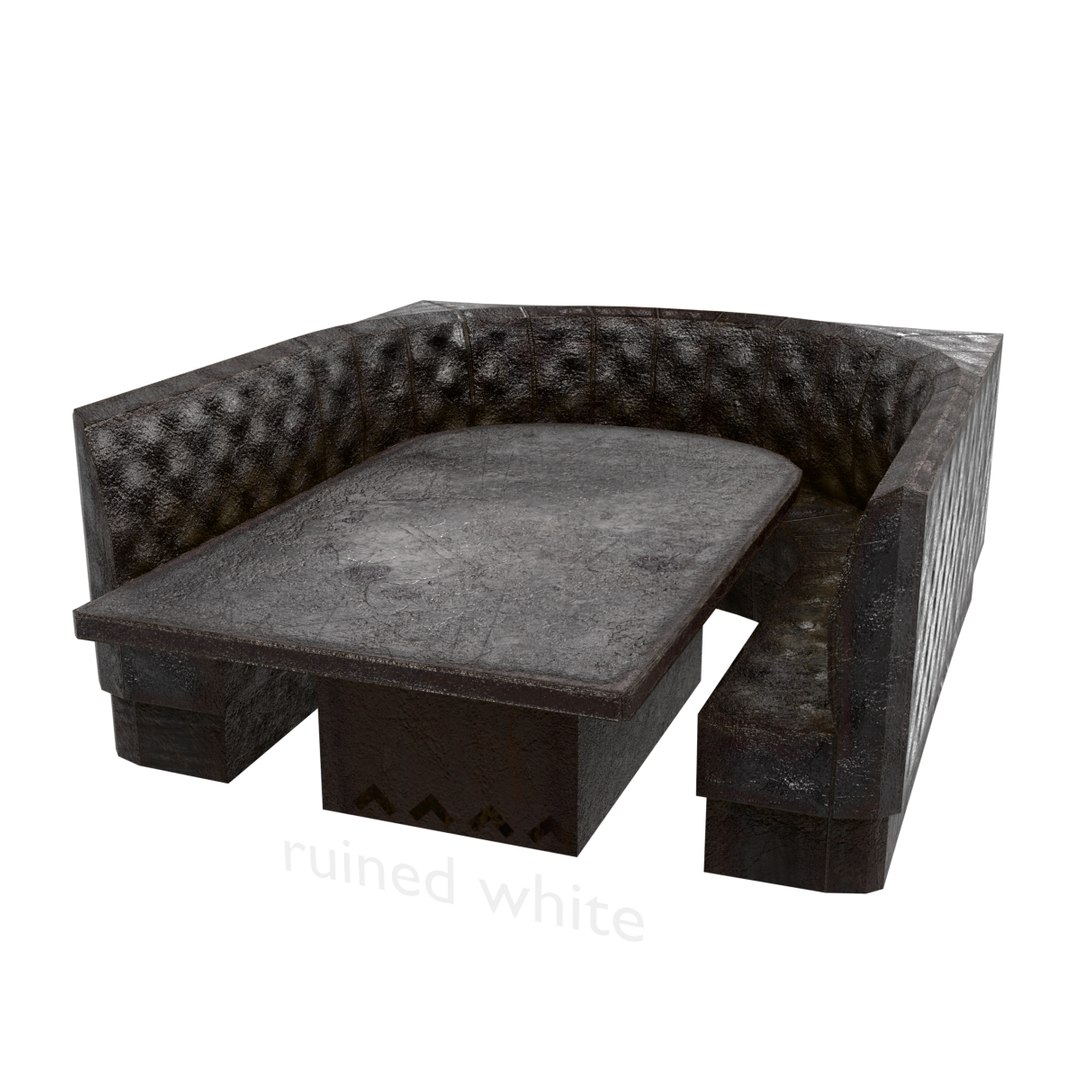 Bar Booth With Texture Variations Model - TurboSquid 2269614