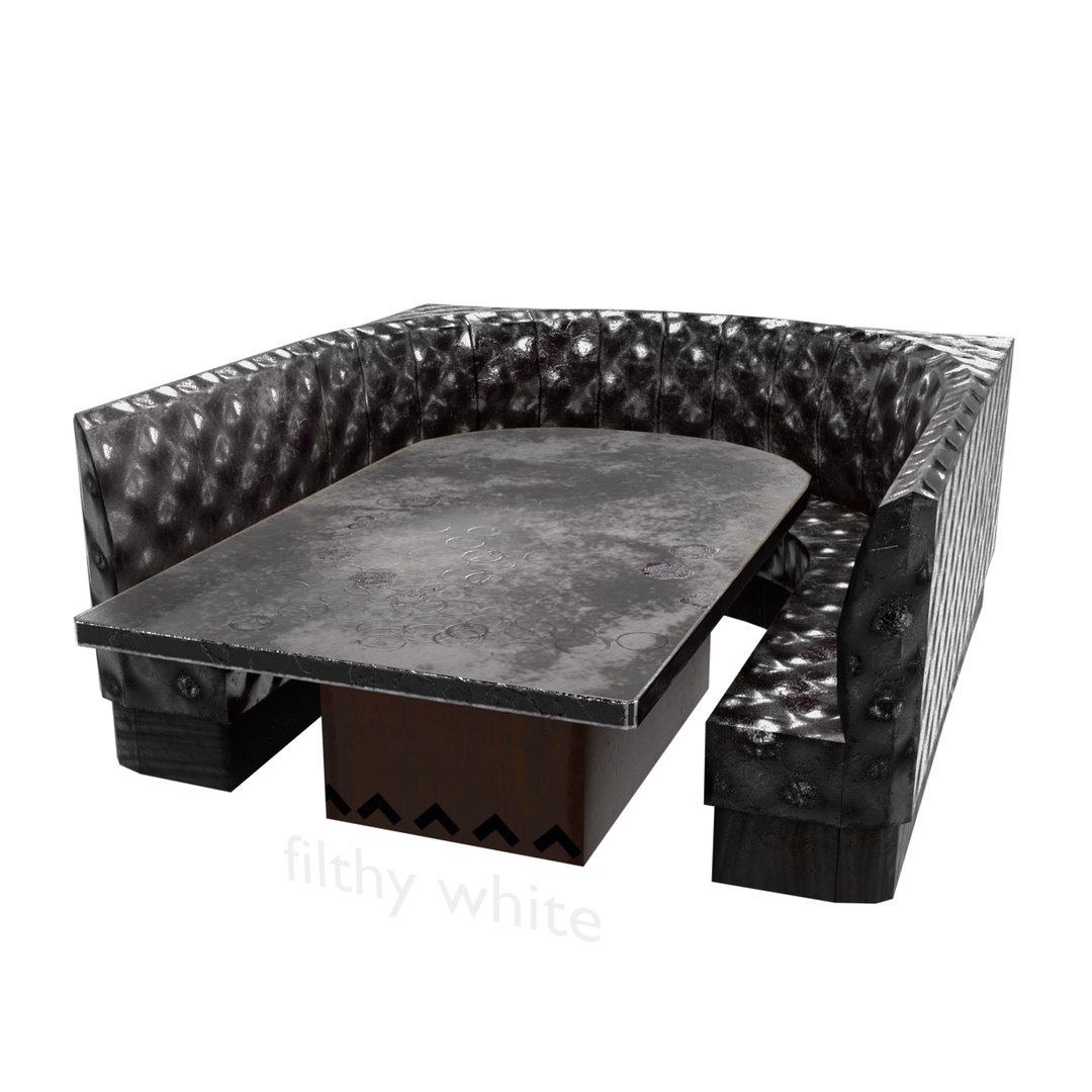 Bar Booth With Texture Variations Model - TurboSquid 2269614