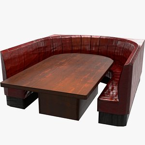 Bar Booth With Texture Variations model