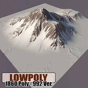snowy mountain 3d c4d