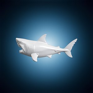 3D Great Shark Figurine 3D Print Model