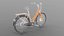 Realistic 3D Model of Orange Dutch City Electric Bicycle PBR Textured