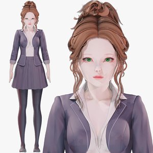 Casual Clothing 0013 - UE5 - Unity - Blender - Animated - Realistic Female Character