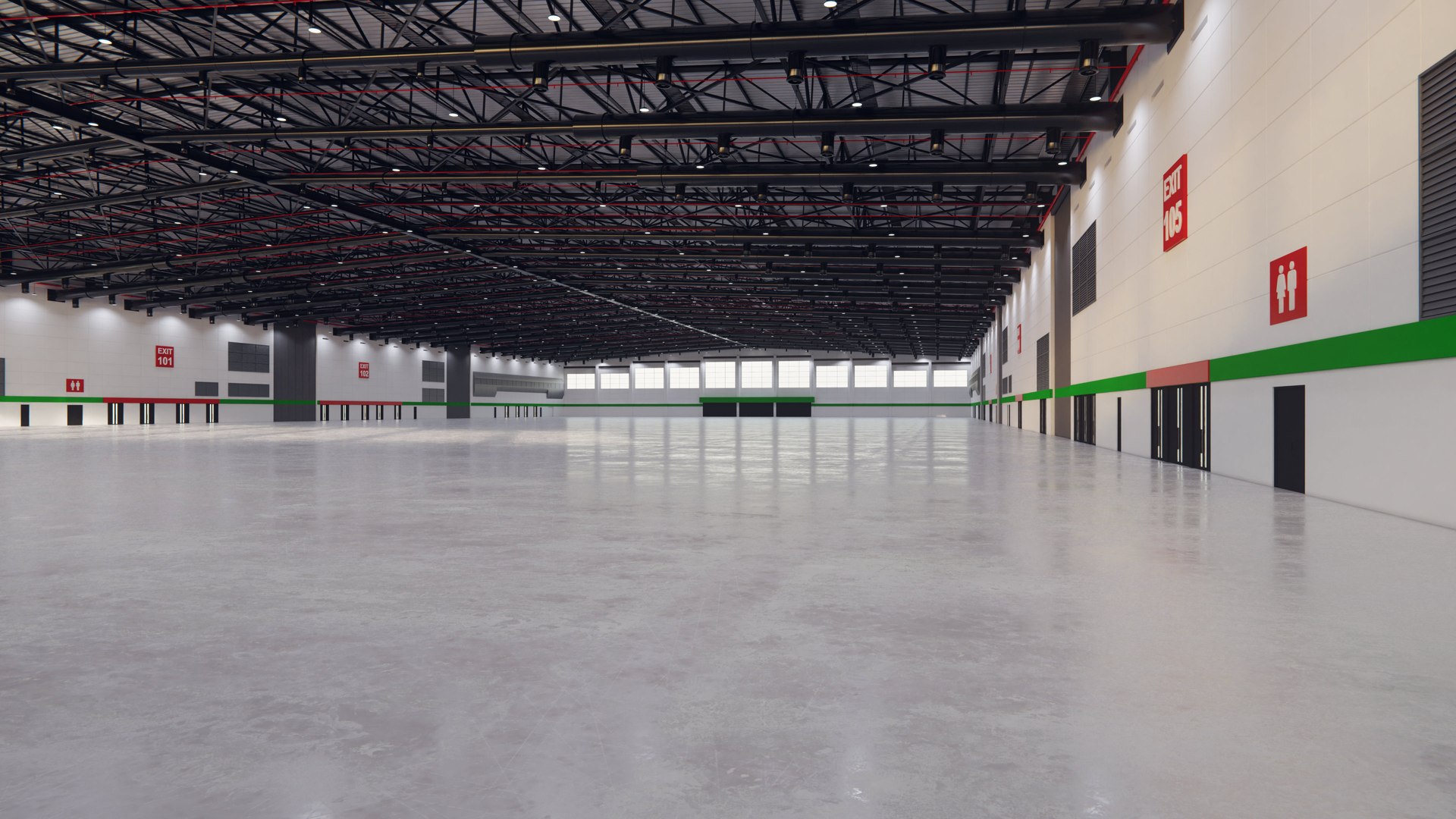 3D Model Exhibition Hall Interior 7 - TurboSquid 2040370