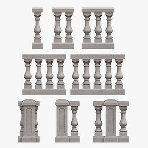 3D Stone Balustrade Kit 2