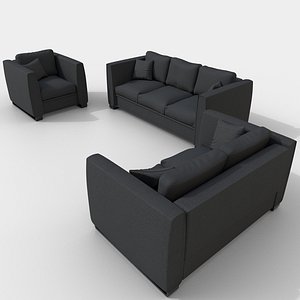 3D Classic 3 Sectional Sofa