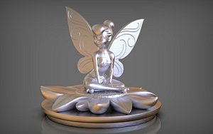 Fairy On the Flower 3D model