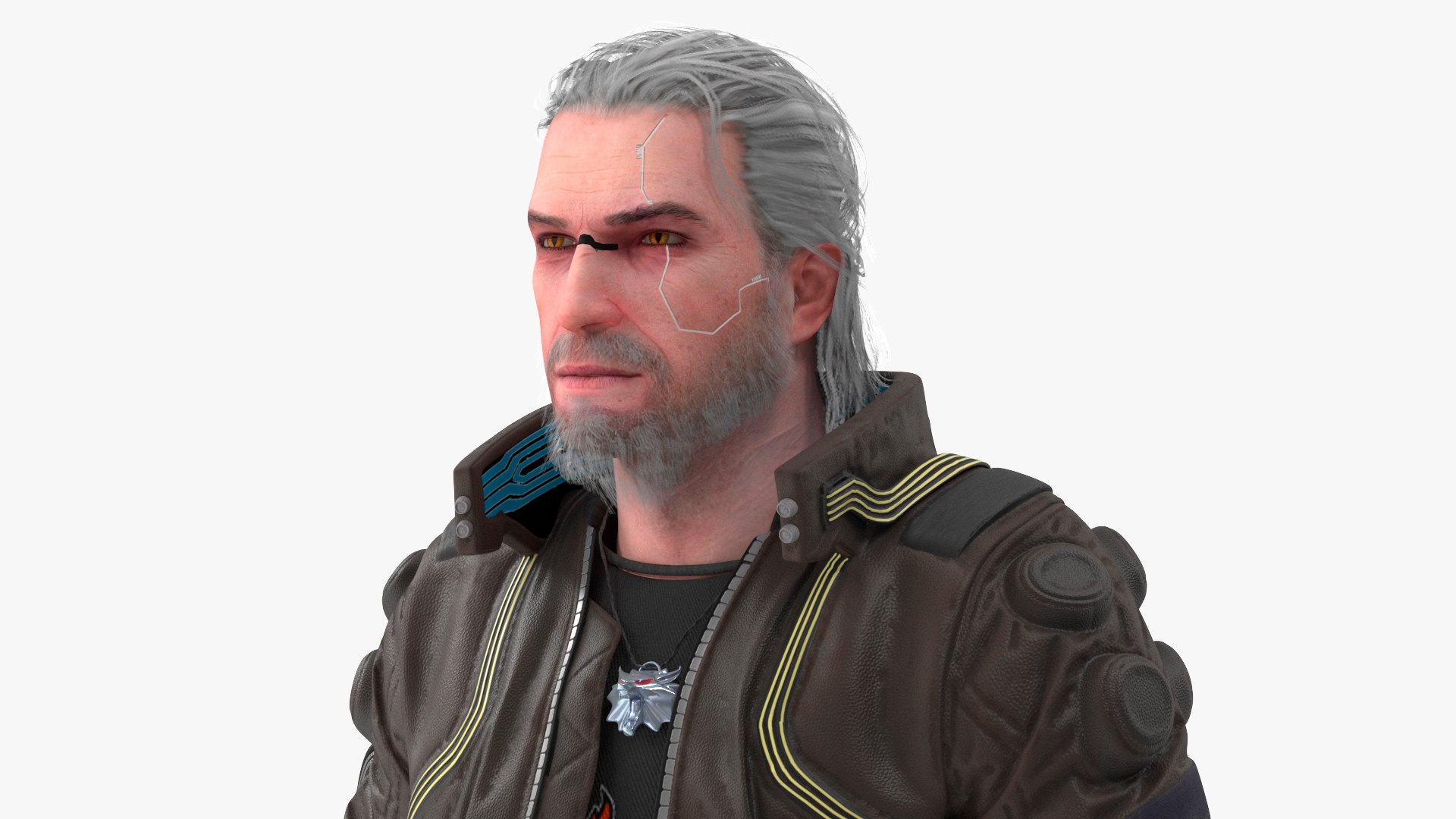 Cyberpunk 2077 Geralt Character 3D model preview