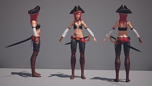Pirate Female 3D model
