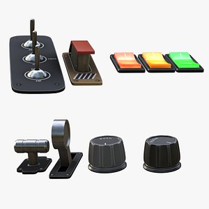 3D Control Panel Set OnOff Switch Button  Rotary Knob