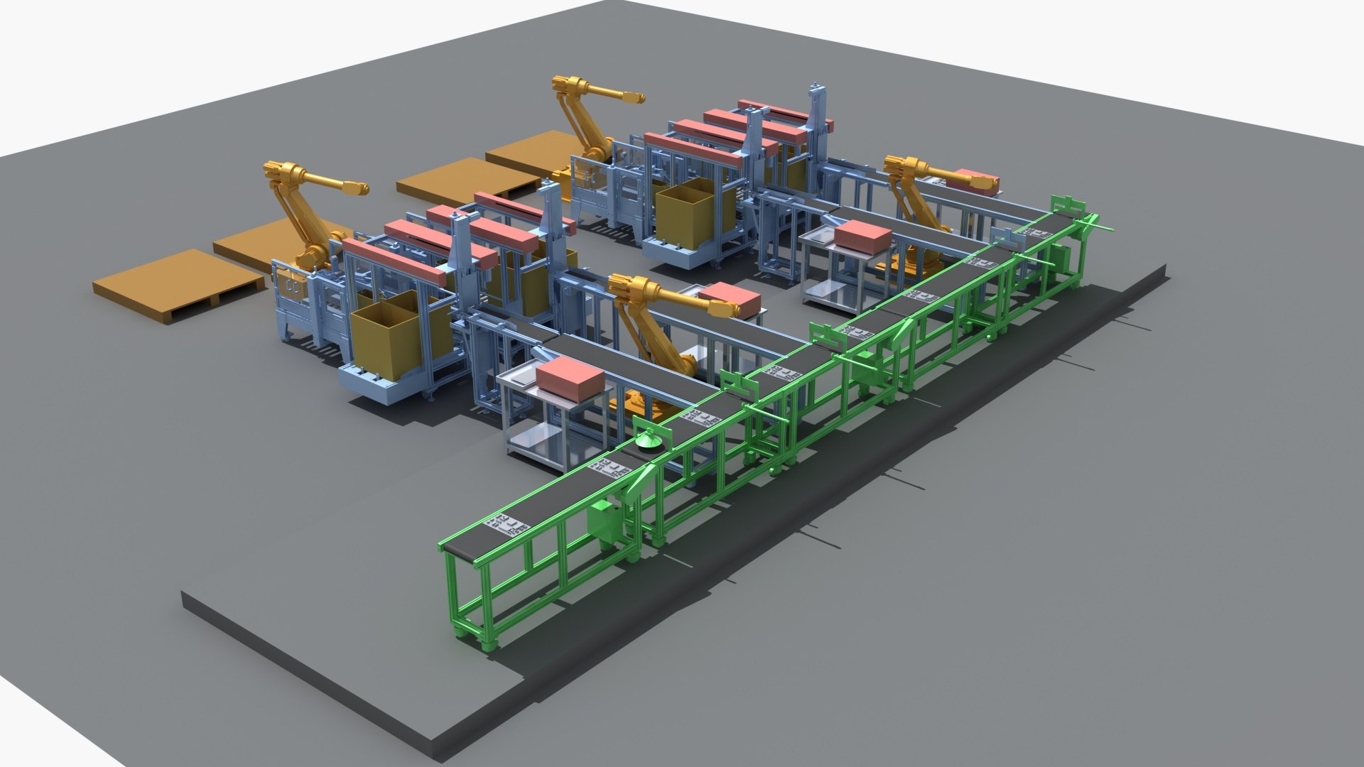 3D Industrial Equipment 25 - Automatic Packaging Line - TurboSquid 2163341